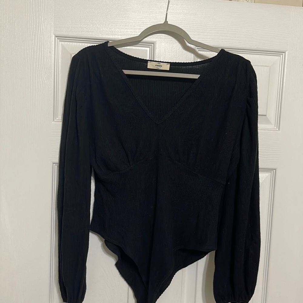 Long Sleeve black sweater body suit